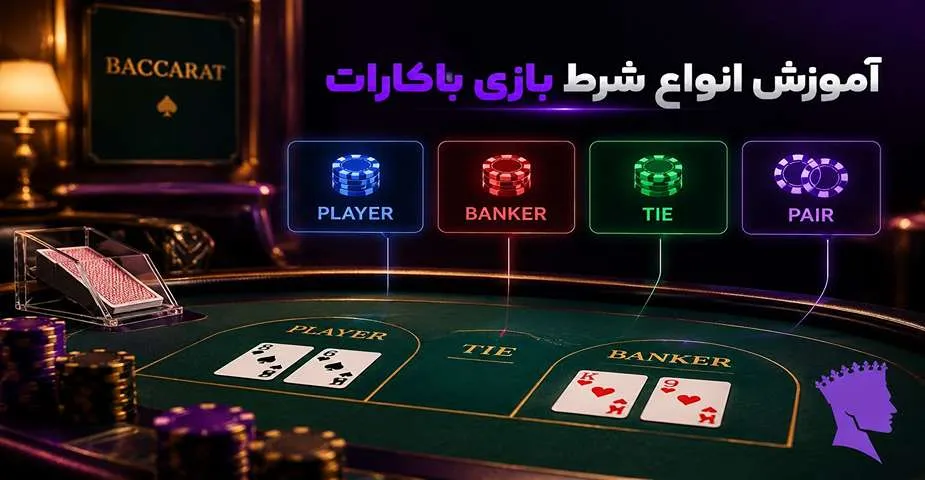آموزش انواع شرط در بازی باکارات